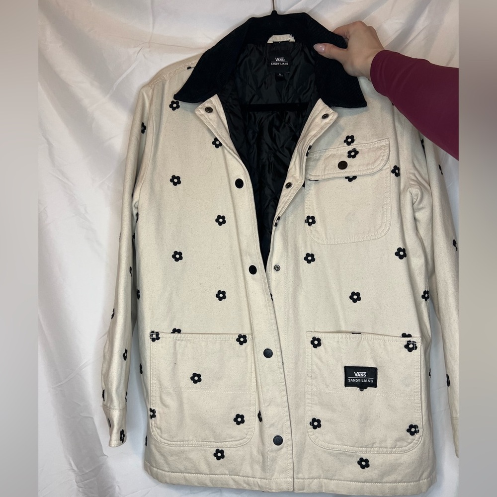 Vans x Sandy Lang Cream and Black Chore Jacket